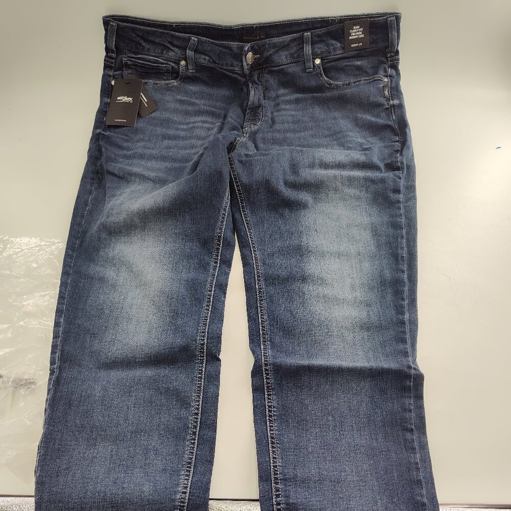 Silver Jeans Co. Women's Suki Mid Rise Curvy Fit Skinny Jeans 22W/31L      P#274